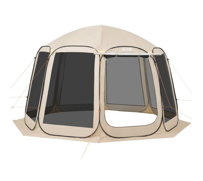 Didelis lauko palapinės stogelis su tinklu9