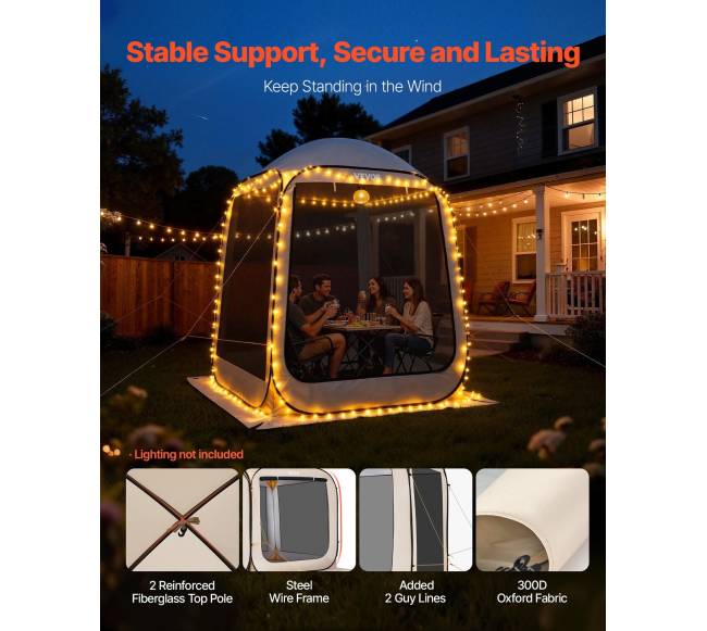 surenkama palapinė kiemui ir sodui 4-6 žmonėms4