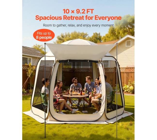 Kiemui pritaikyta pavėsinė su tinkleliu1