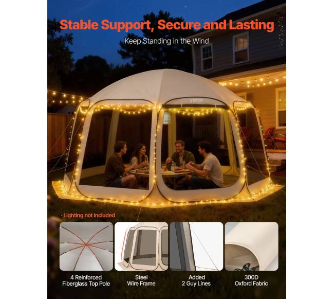 Didelė palapinė su tinklu, 12-15 žmonių4