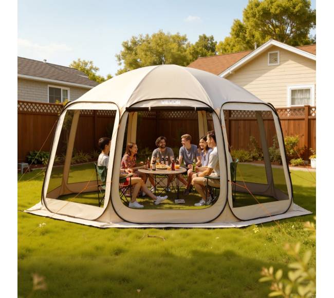 Didelė palapinė su tinklu, 12-15 žmonių7