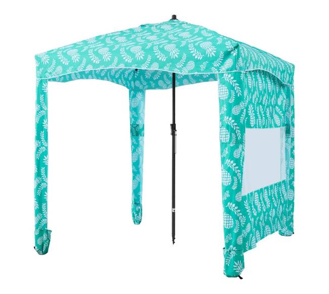 Paplūdimio pavėsinė su šonine sienele, 1.83 x 1.83 m0