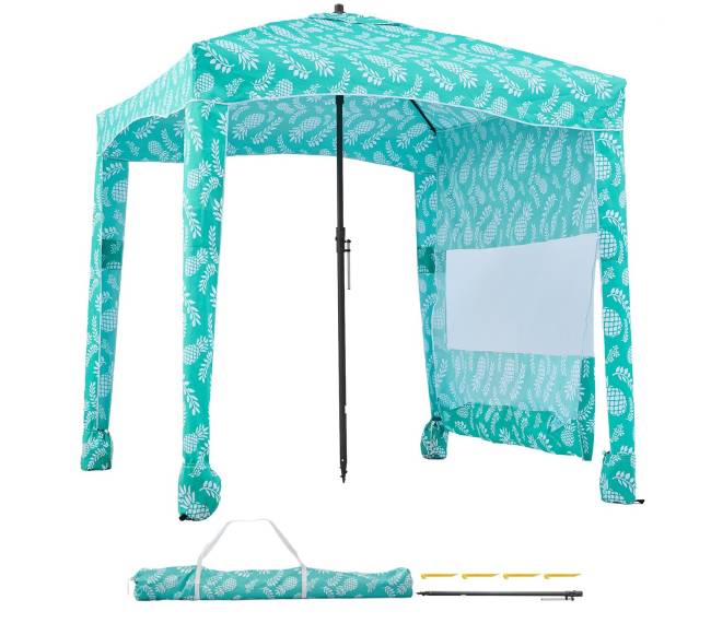 Paplūdimio pavėsinė su šonine sienele, 1.83 x 1.83 m8