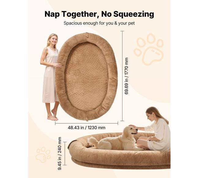 Didelis ortopedinis šuns guolis žmonėms1