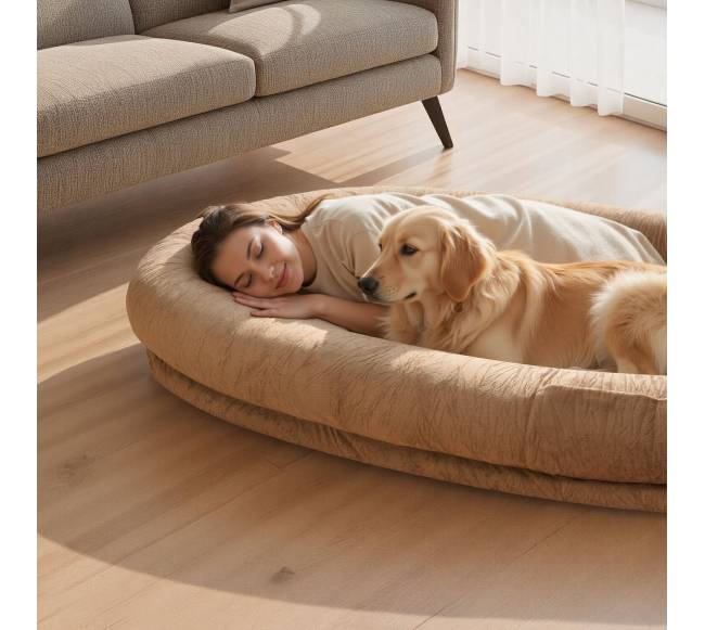 Didelis ortopedinis šuns guolis žmonėms7