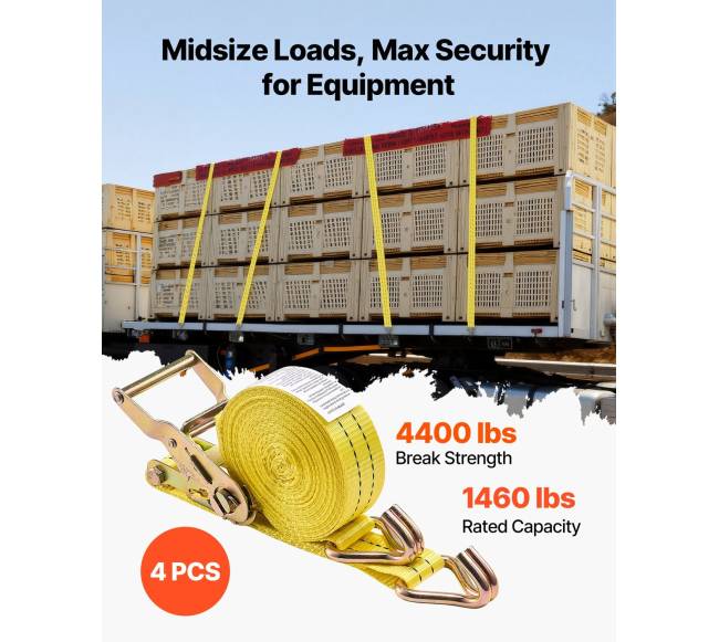 Tvirtinimo diržai su ratchetu, 4 vnt.1