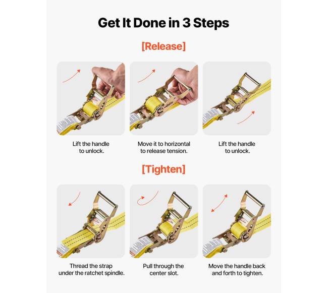 Tvirtinimo diržai su ratchetu, 4 vnt.5