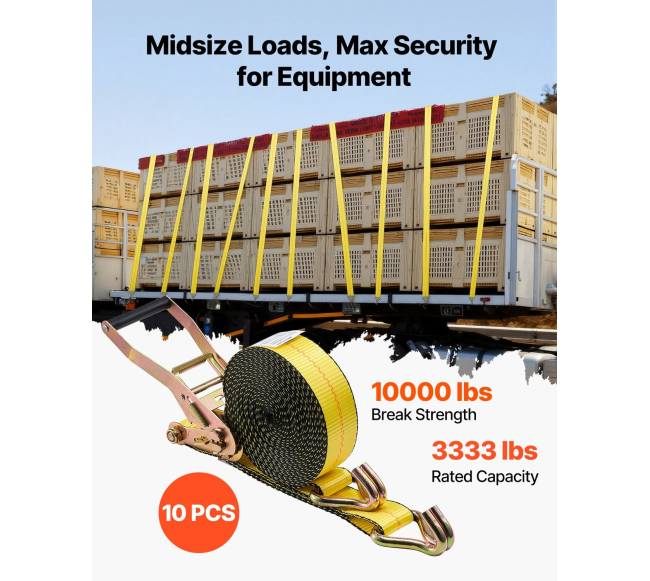 Automobilių krovinių diržai su sagtimi, 10 vnt.1