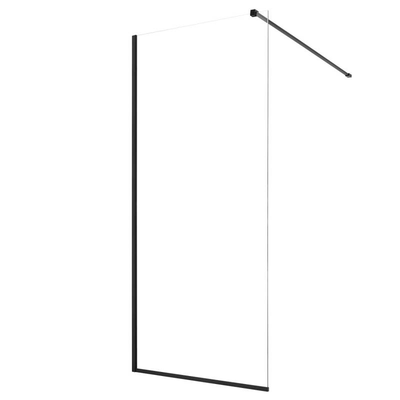 Stiklinė dušo sienelė 864 x 1870 mm juoda0