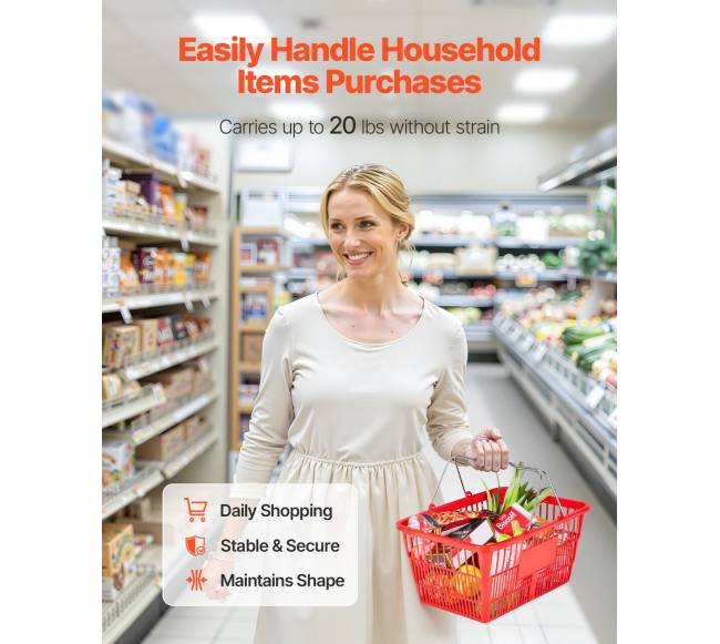 Krepšiai pirkiniams, 12 vnt, 21L, raudoni3