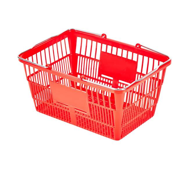 Krepšiai pirkiniams, 12 vnt, 21L, raudoni8