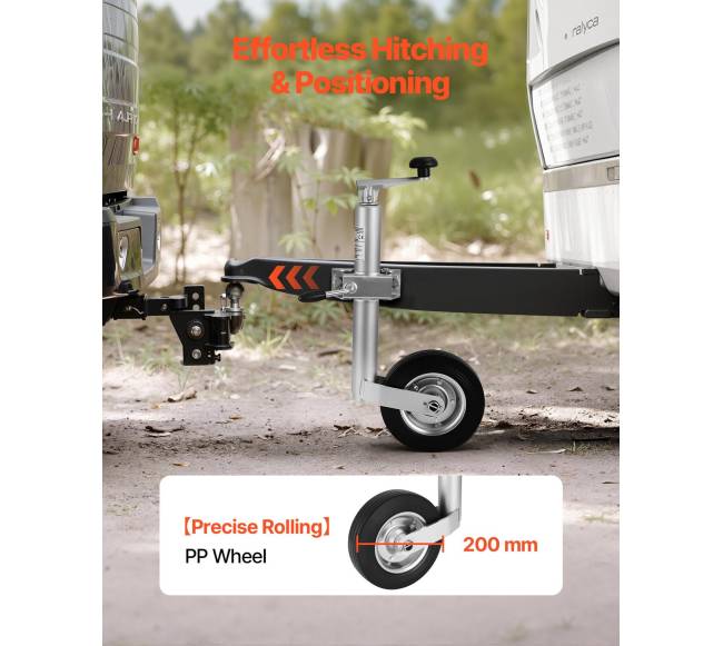 Priekabos domkratas su ratu, 150 kg apkrova3