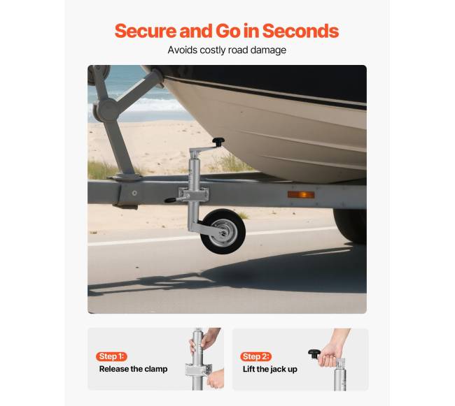 Priekabos domkratas su ratu, 150 kg apkrova5