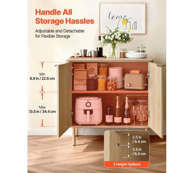 Kavos baro spintelė su lentynomis ir durelėmis3