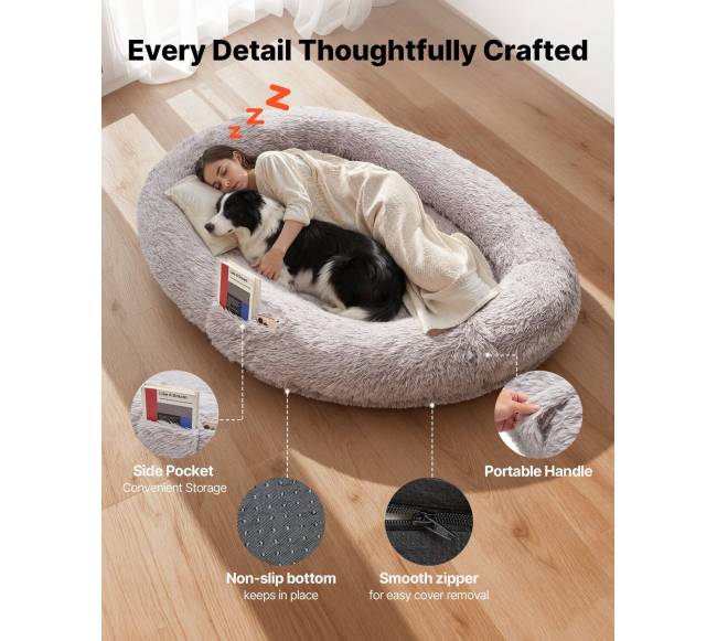 Žmonių gultas šunims su ortopedine pūsiu3