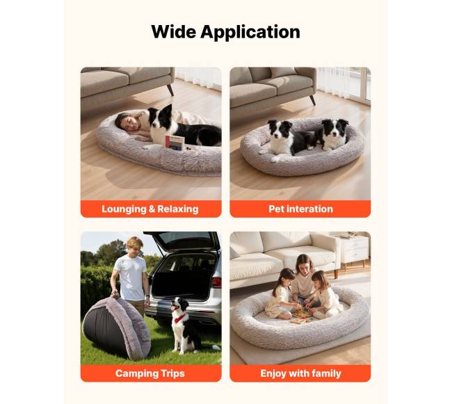 Žmonių gultas šunims su ortopedine pūsiu5