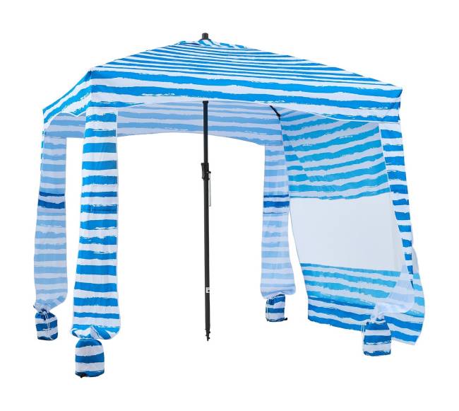 Paplūdimio pavėsinė su sienele, 183 x 183 cm10