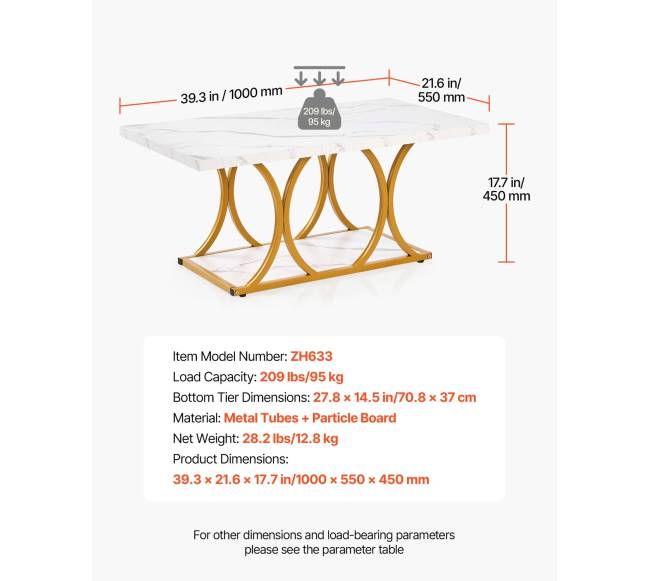 Baltas kavos stalas su marmuro imitacija2
