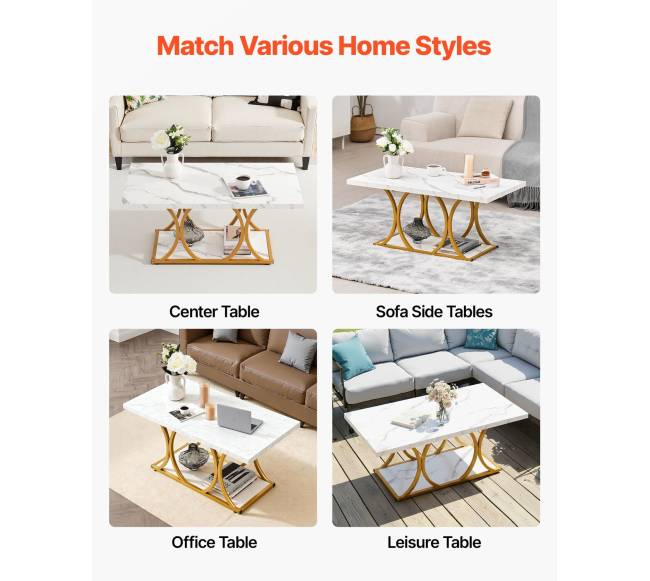 Baltas kavos stalas su marmuro imitacija6