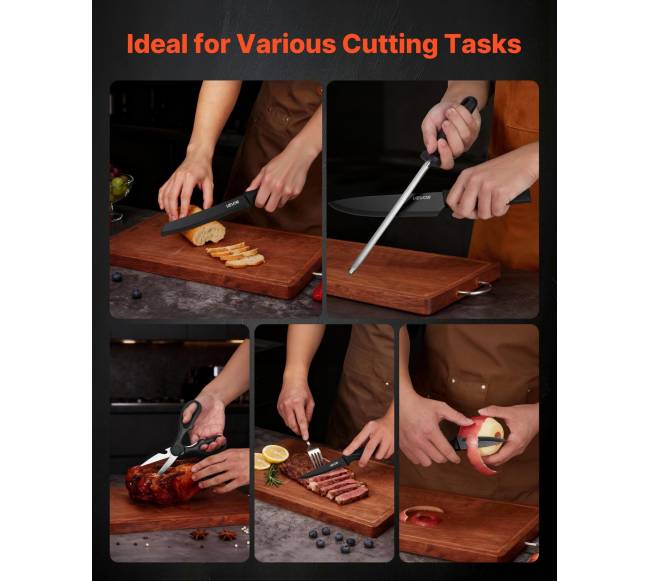 Virtuvinių peilių rinkinys su stovu ir galąstuvu6