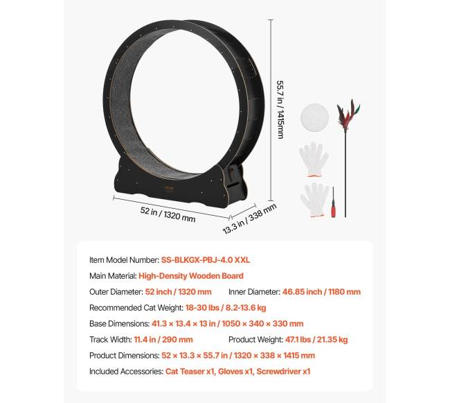 Medinis kačių bėgimo ratas 132 cm6