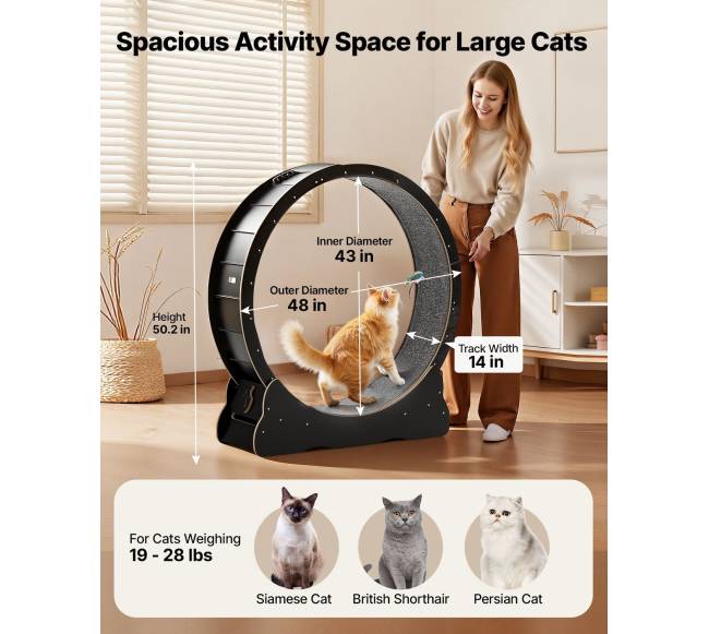 Katės bėgimo ratas 120 cm juodas1