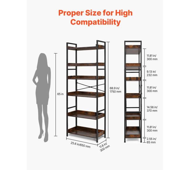 Pramoninė knygų lentyna, 6 aukštų2