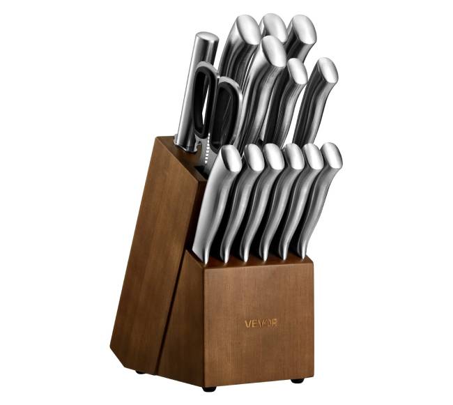 Virtuvinių peilių rinkinys su bloku ir galąstuvu10