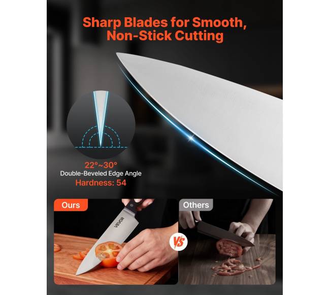 Virtuvinis peilių rinkinys su bloku ir galąstuvu2