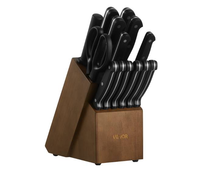 Virtuvinis peilių rinkinys su bloku ir galąstuvu10