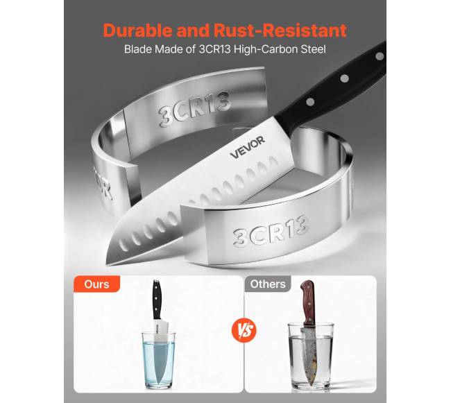 Virtuvinių peilių rinkinys su bloku ir galąstuvu3