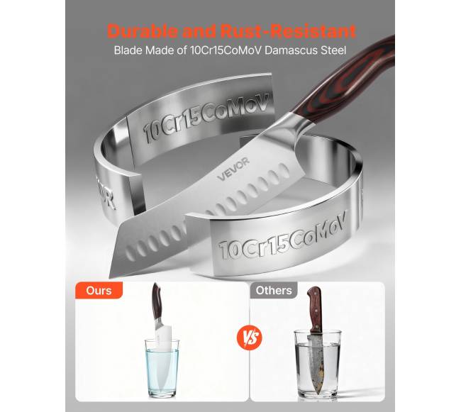 Virtuvinių peilių rinkinys, 5 dalys ir aukštos kokybės plienas3