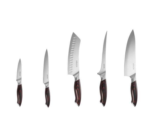 Virtuvinių peilių rinkinys, 5 dalys ir aukštos kokybės plienas8
