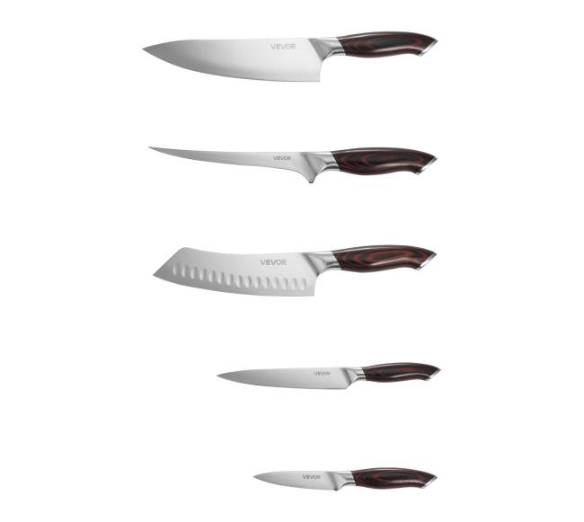 Virtuvinių peilių rinkinys, 5 dalys ir aukštos kokybės plienas10