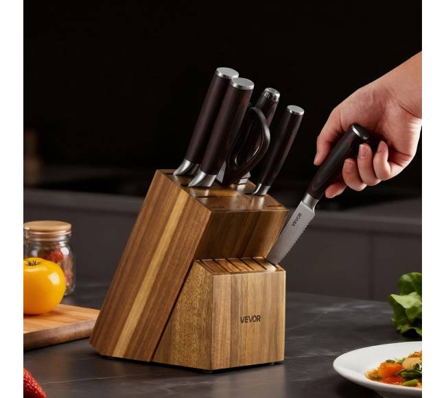 Virtuvinių peilių rinkinys su stovu ir galąstuvu7