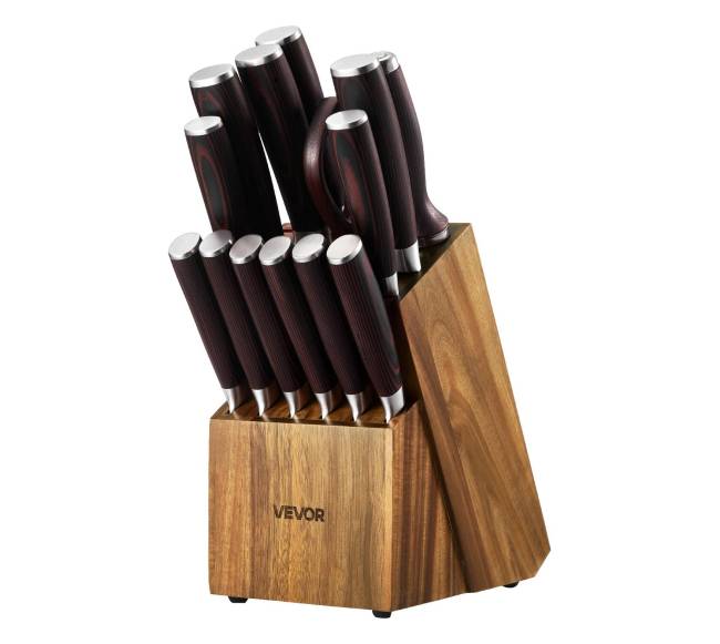 Virtuvinių peilių rinkinys su stovu ir galąstuvu9
