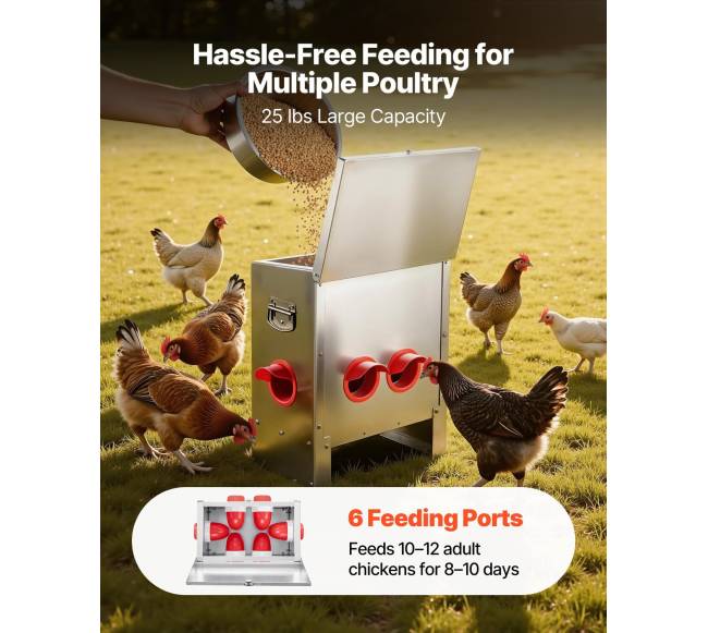 Automatinė vištų lesyklėlė, 11,34 kg talpa1