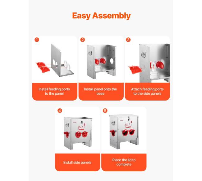 Automatinė vištų lesyklėlė, 11,34 kg talpa5