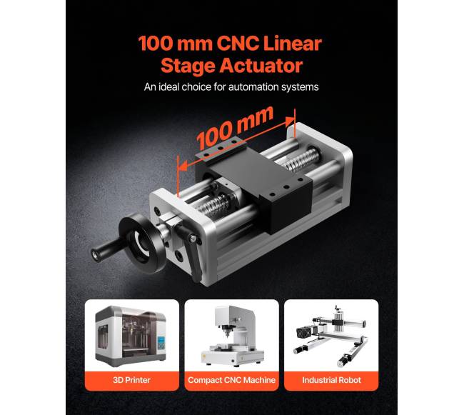 Linijinis pavaros įtaisas CNC staklėms, 100 mm eiga1