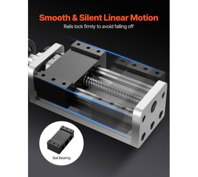 Linijinis pavaros įtaisas CNC staklėms, 100 mm eiga3