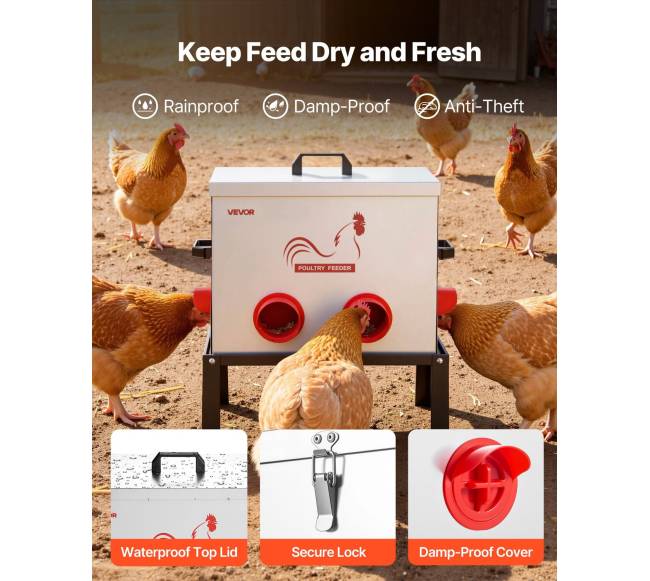 Automatinė vištų šėrykla su 6 angomis2