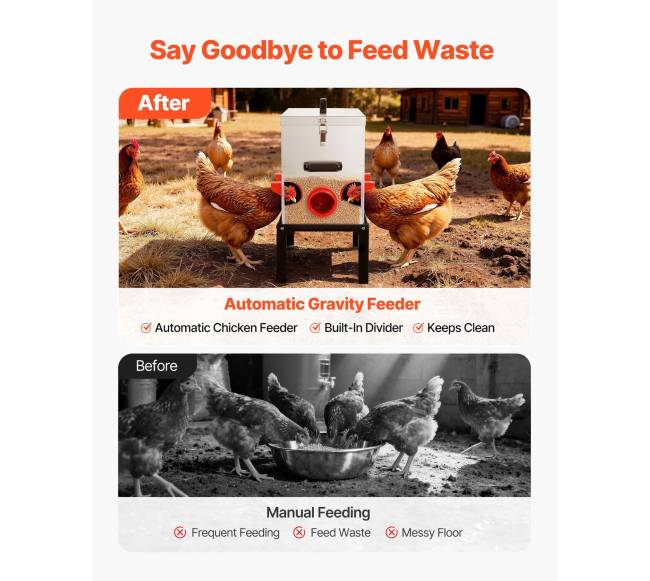 Automatinė vištų šėrykla su 6 angomis3