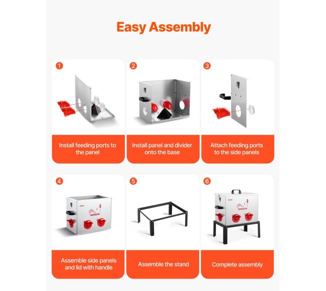 Automatinė vištų šėrykla su 6 angomis5