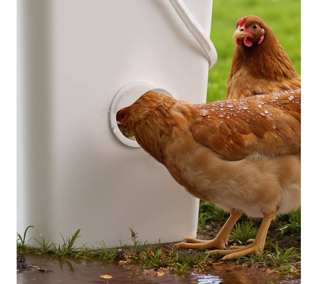 automatinis vištų lesykla su 4 angom7