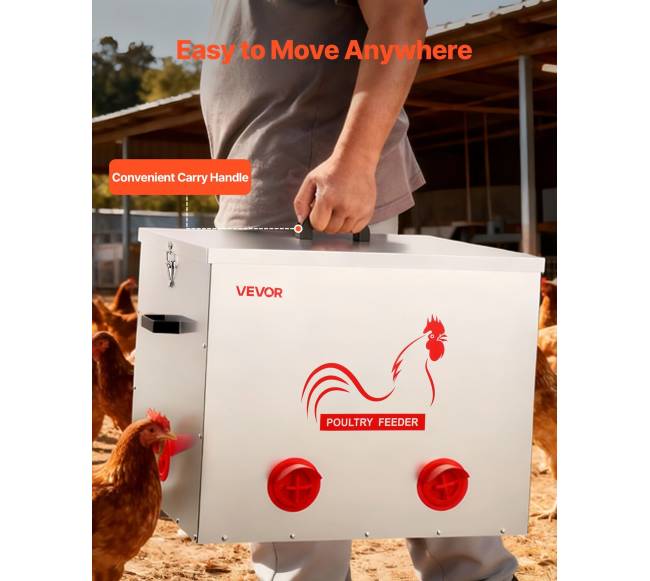 Automatinė vištų lesyklė, 38.56 kg, 6 angos4