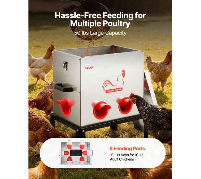 Automatinė vištidė, 22.68 kg talpa1