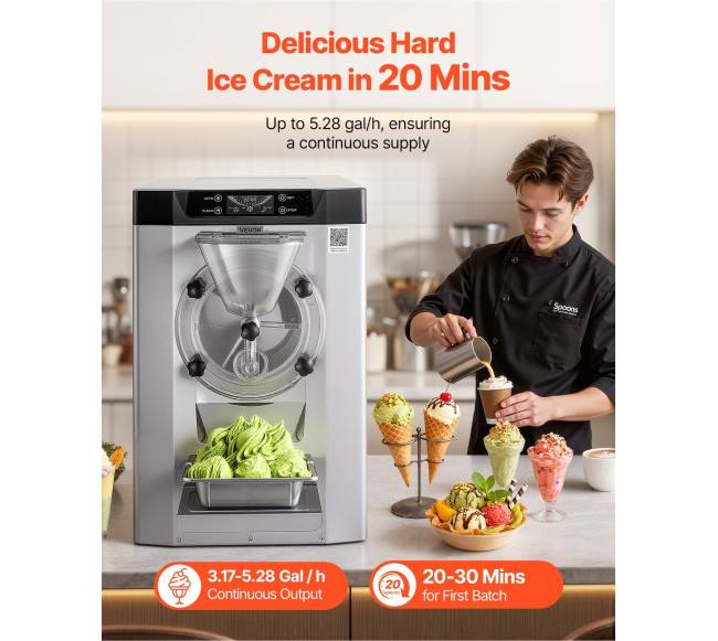 Kietųjų ledų gaminimo aparatas, 2000W, 12-20 lval.1