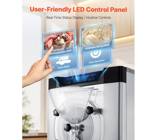 Kietųjų ledų gaminimo aparatas, 2000W, 12-20 lval.4