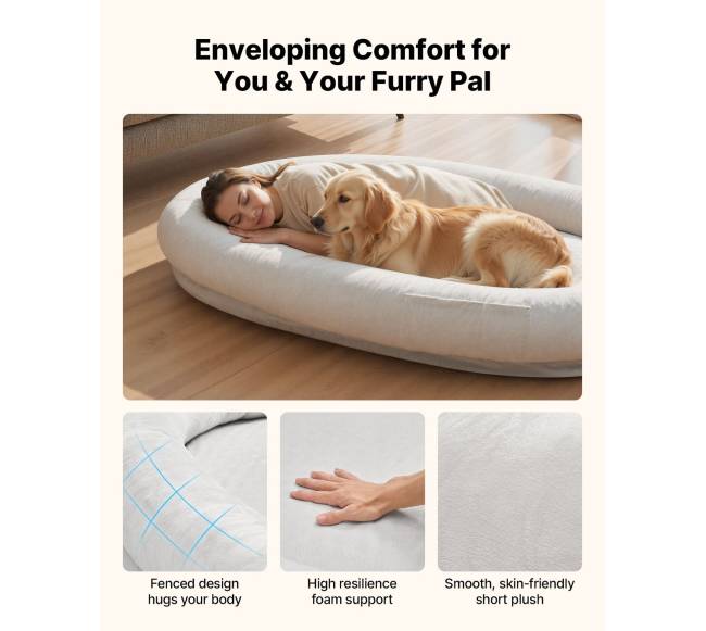 Žmonių šuns lova, 178x120 cm, atminties putos2