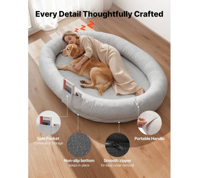 Žmonių šuns lova, 178x120 cm, atminties putos3